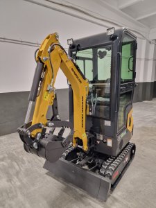 Mini Koparka Berger Kraus BK1000KJSR JOYSTICK  z kabiną skrętne ramie regulowane gąsienice z łyżka 380mm  