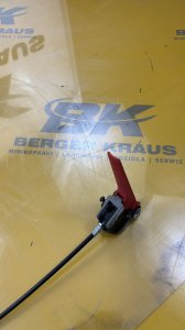 Uchwyt bezpieczeństwa plastikowy 112cm czerwony z linka do wozidła BKT300 T30 